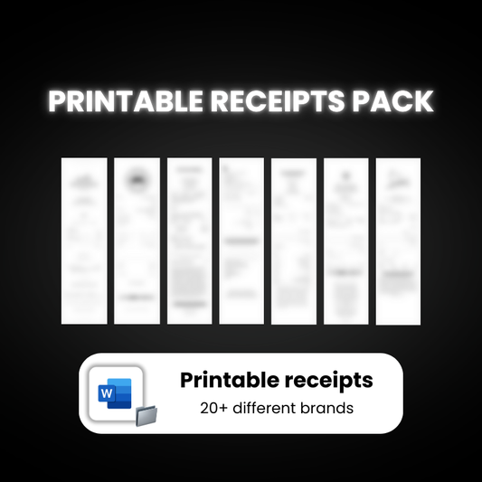 Printable Receipts Pack